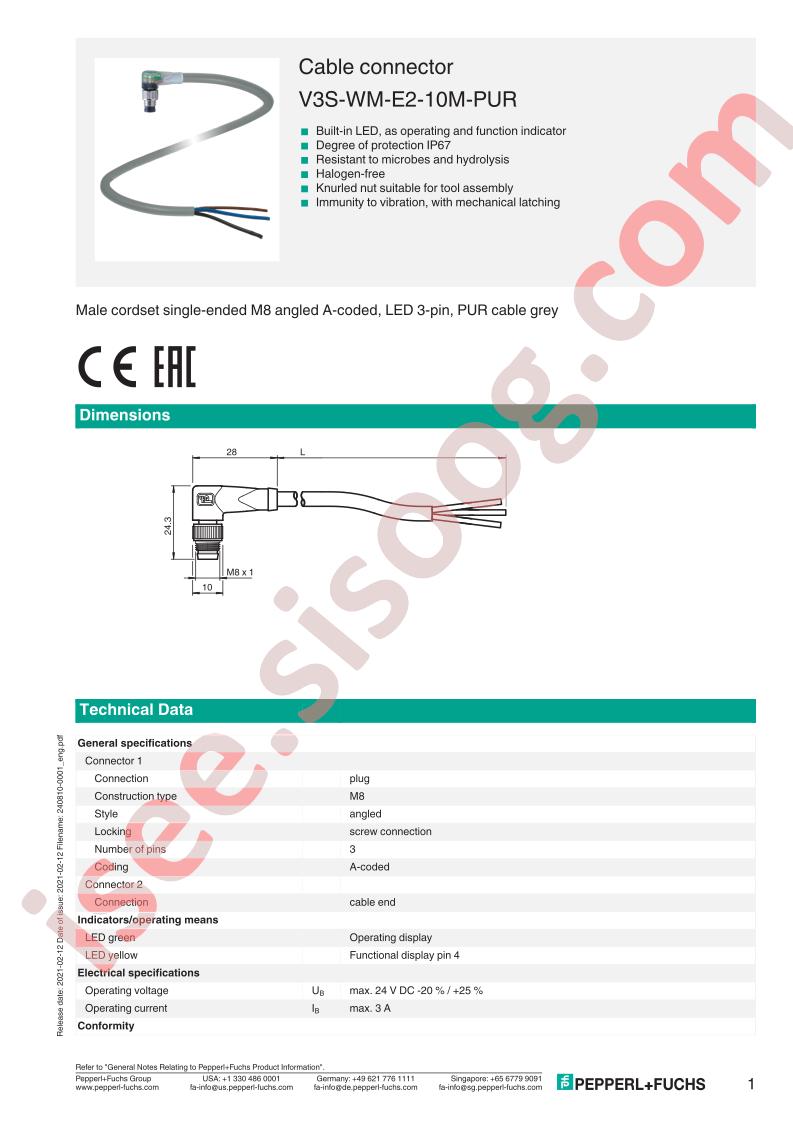 V3S-WM-E2-10M-PUR