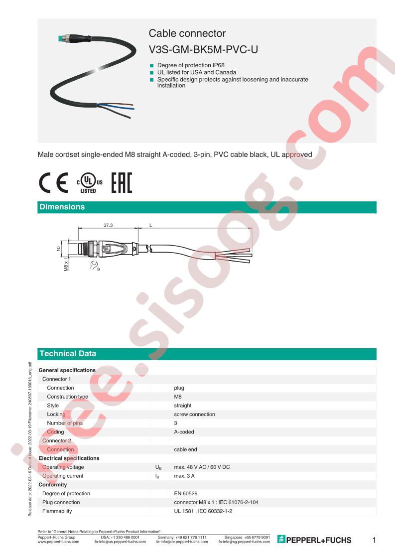 V3S-GM-BK5M-PVC-U