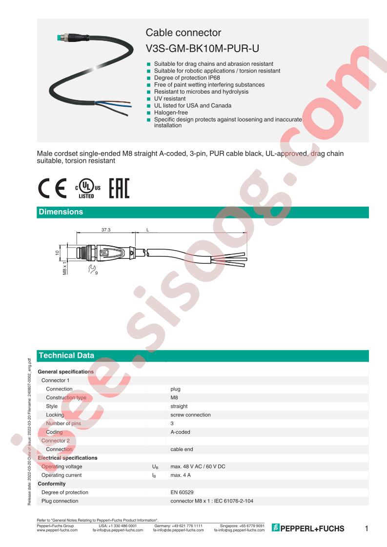 V3S-GM-BK10M-PUR-U