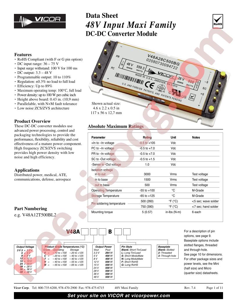V48A15C500BS3
