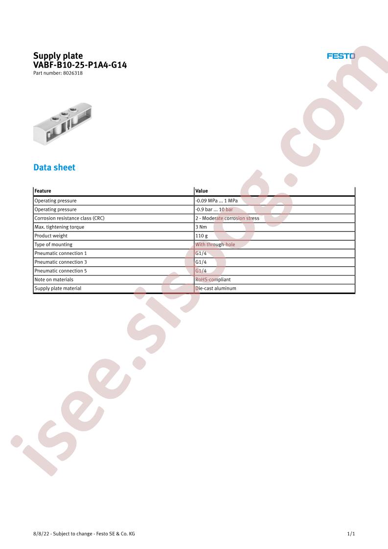 VABF-B10-25-P1A4-G14