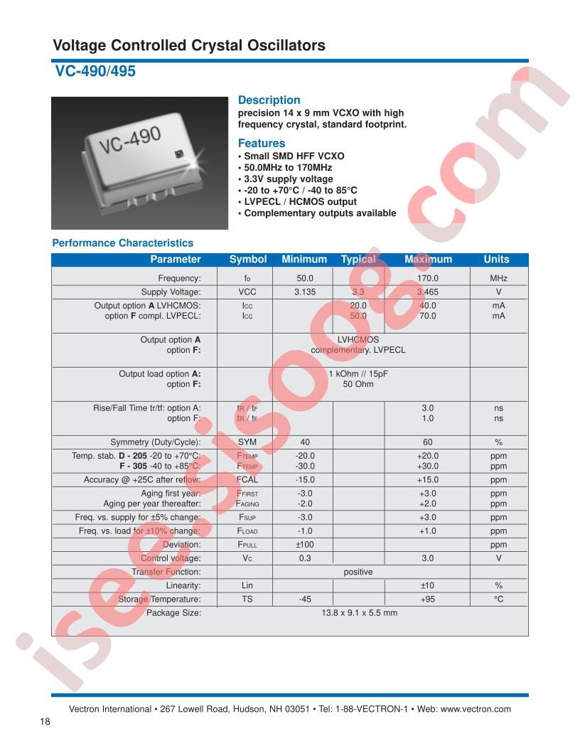 VC-495-DFF-305A-50.0