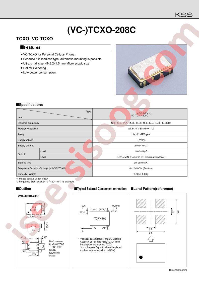 VC-TCXO-208C