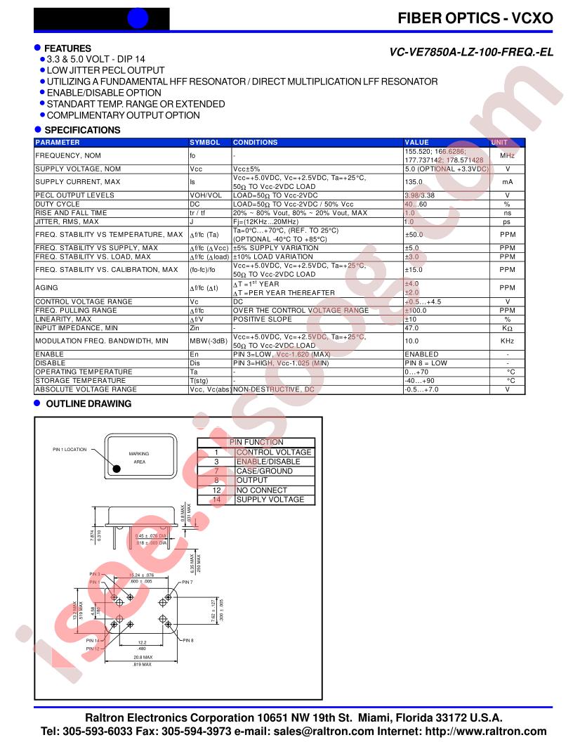 VC-VE7850A-LZ-100-FREQ-EL