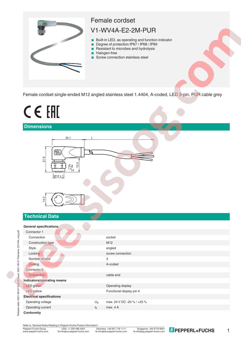 V1-WV4A-E2-2M-PUR