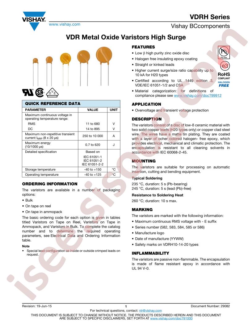 VDRH10S140xyE