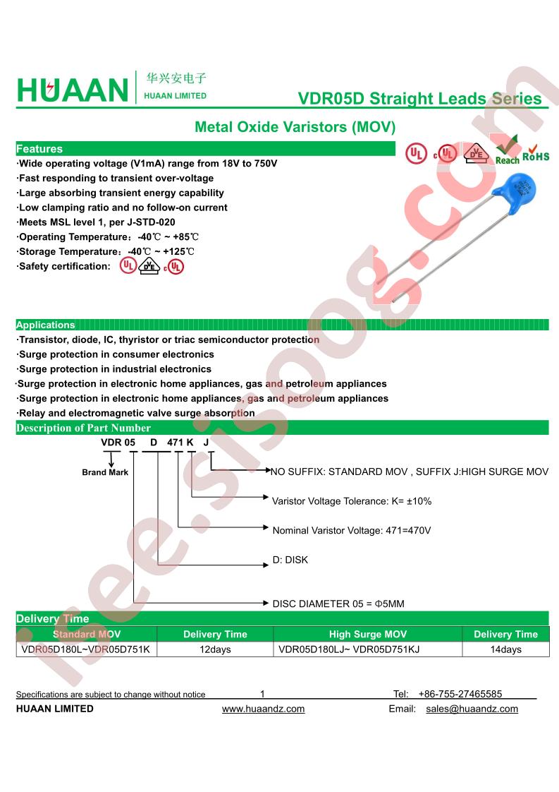 VDR05D220K