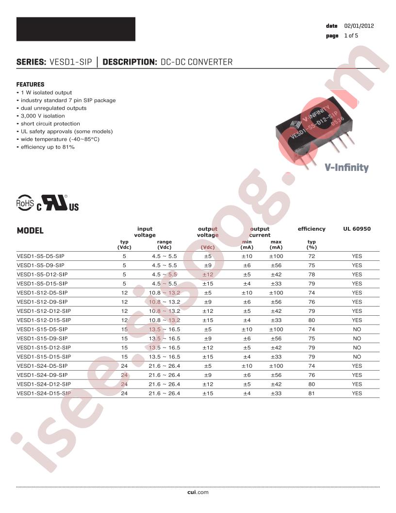 VESD1-S12-D5-SIP