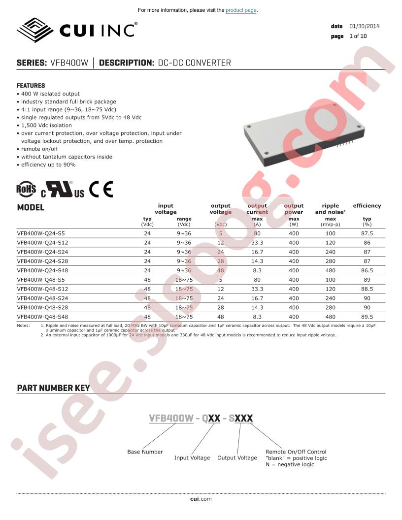 VFB400W-Q24-S12