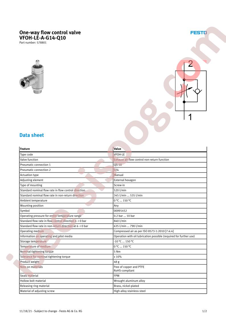 VFOH-LE-A-G14-Q10