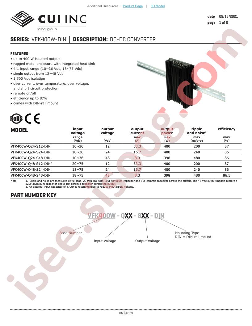 VFK400W-Q48-S24-DIN