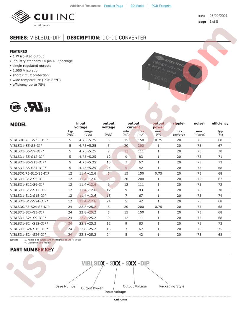 VIBLSD1-S5-S15-DIP