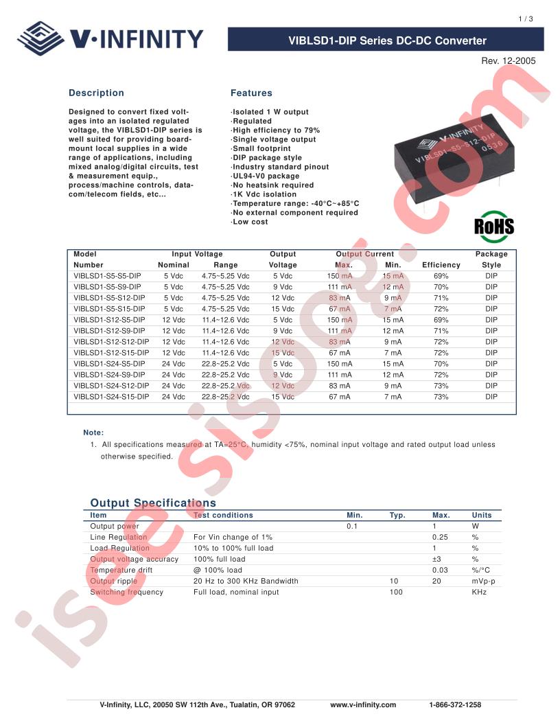 VIBLSD1-S12-S5-DIP