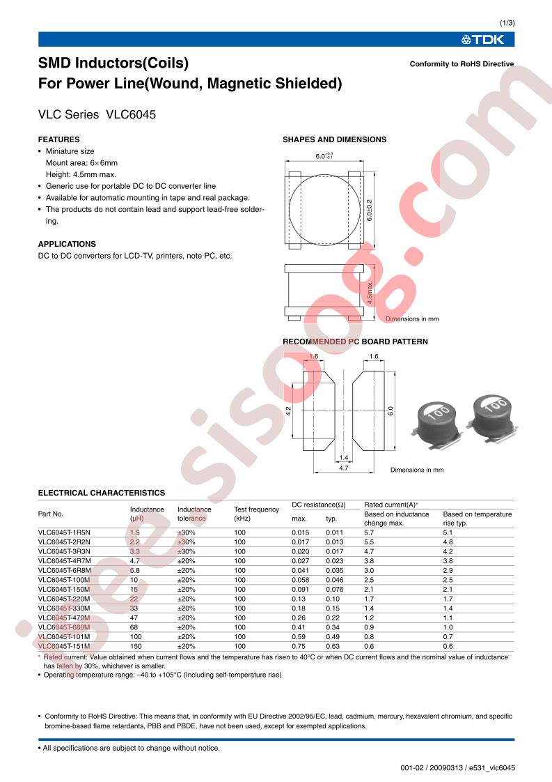 VLC6045T-150M