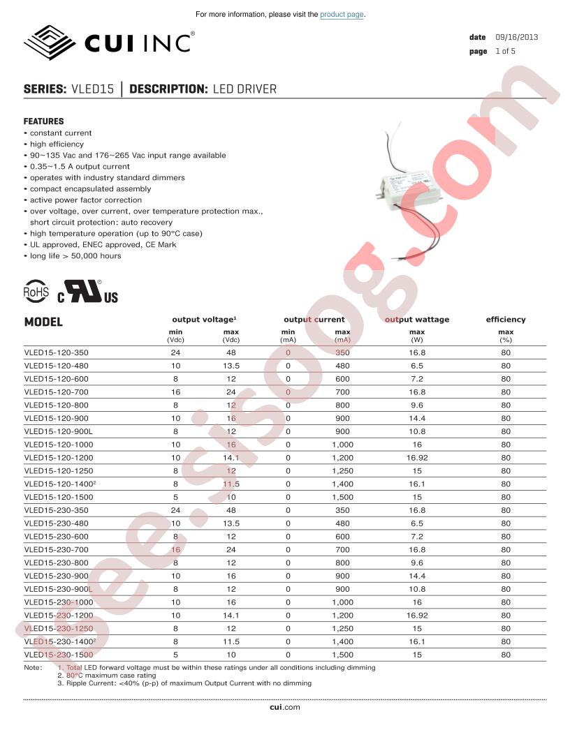 VLED15-120-700