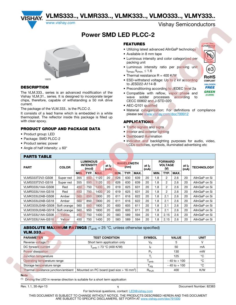 VLMR333U1AA-GS18