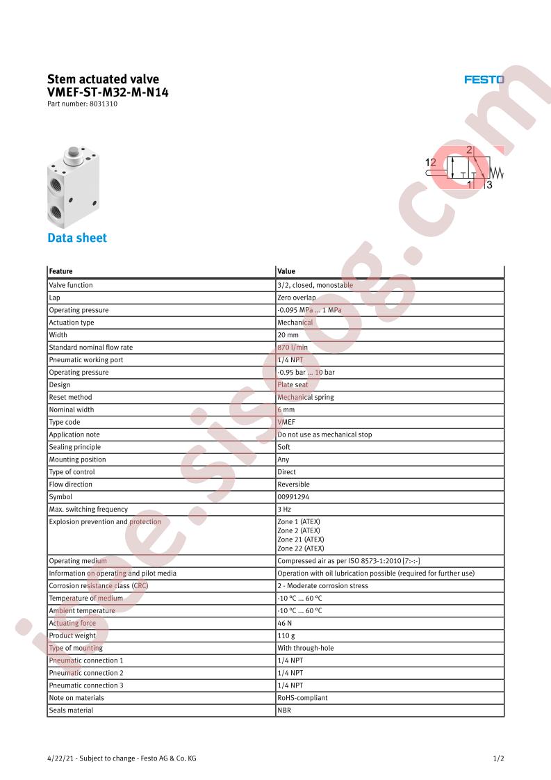 VMEF-ST-M32-M-N14