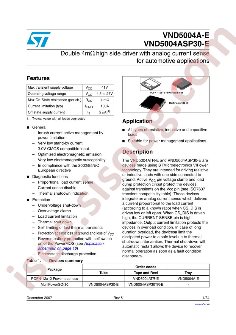 VND5004ASP30-E