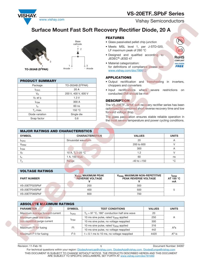 VS-20ETF02SPBF