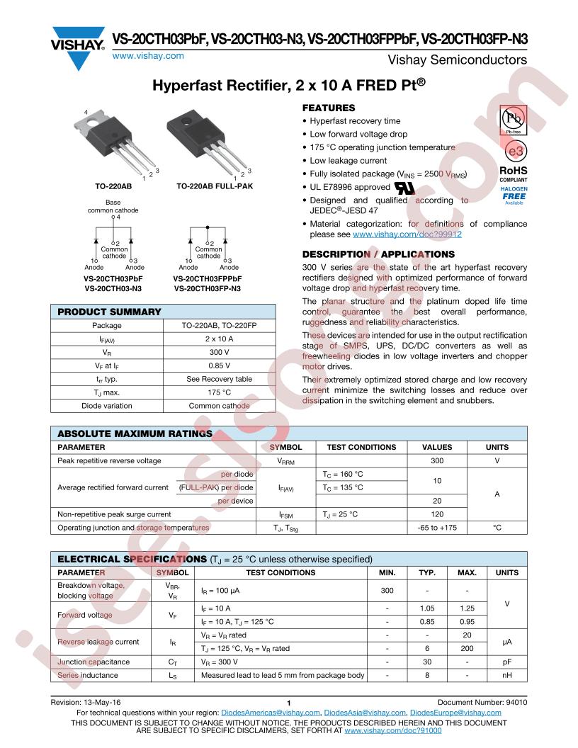 VS-20CTH03FPPbF