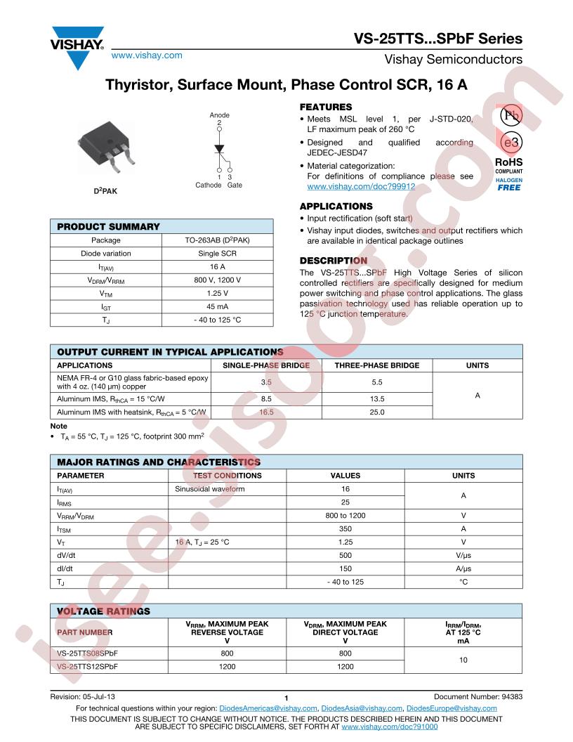 VS-25TTS08STRRPBF