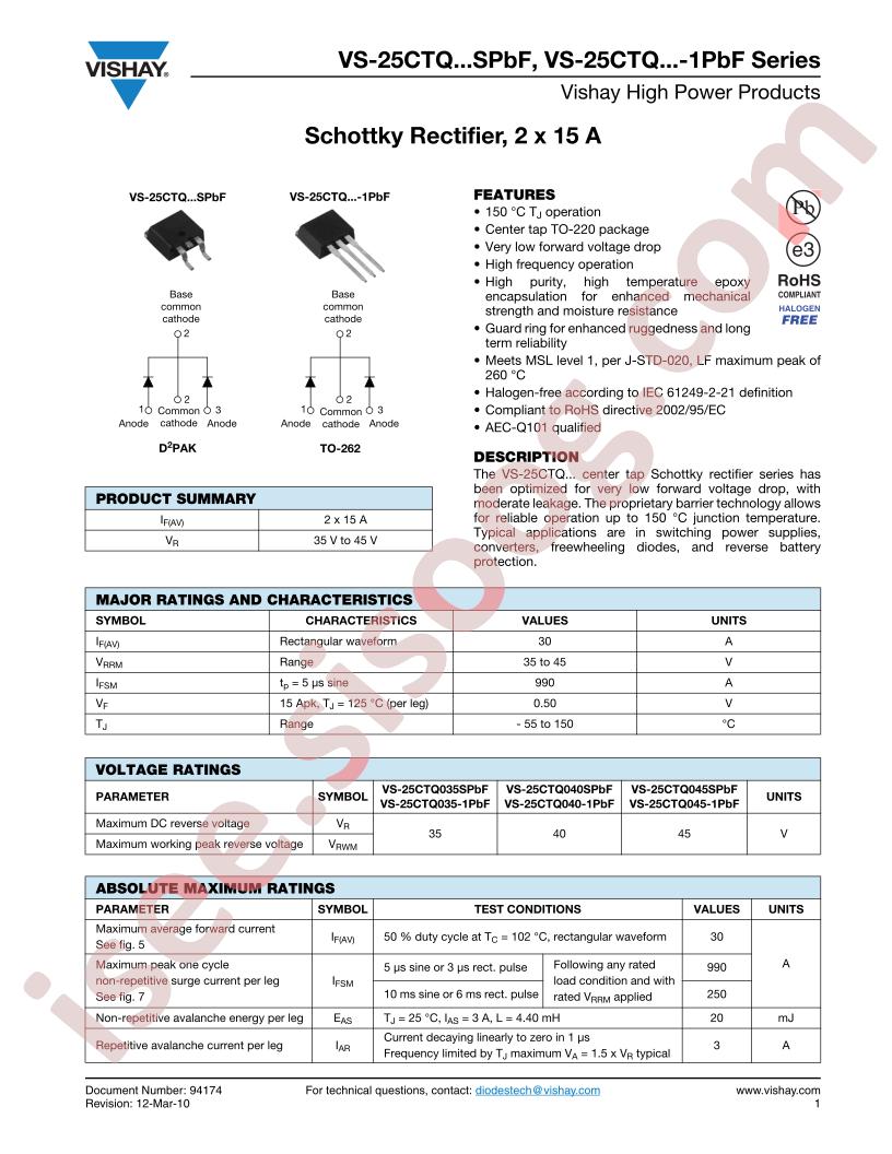 VS-25CTQ035-1PbF