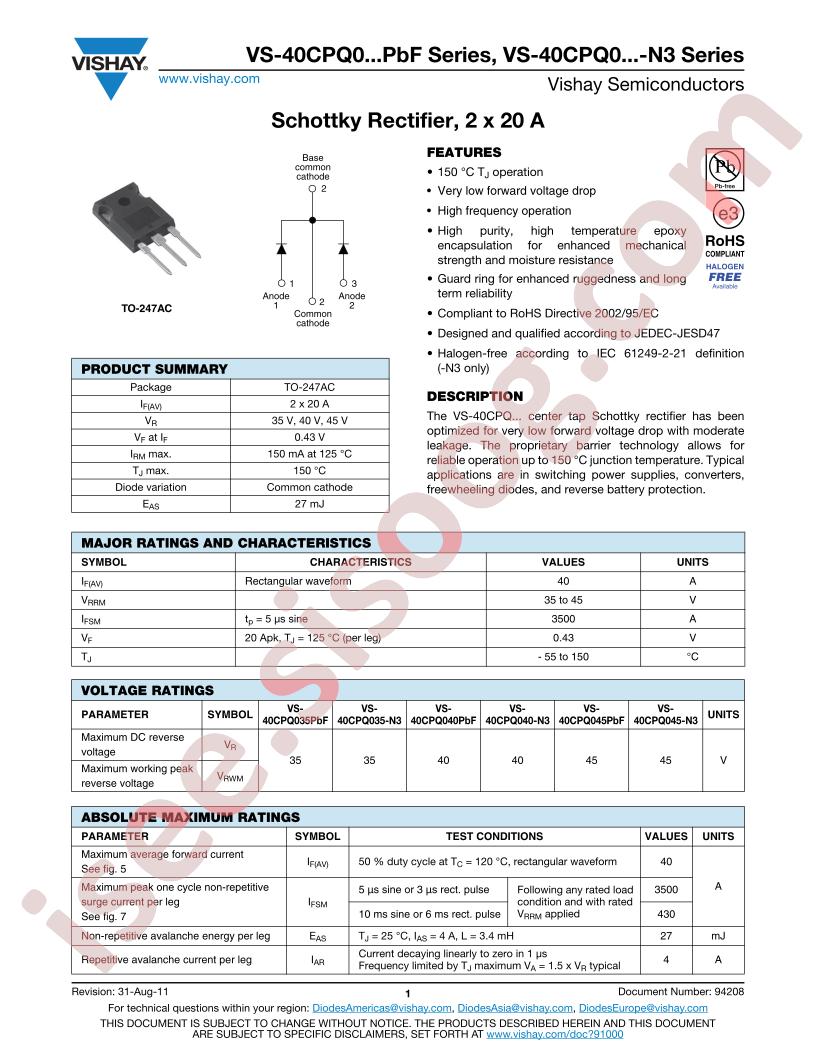 VS-40CPQ045PBF