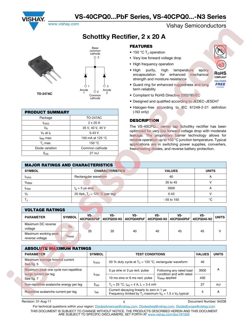 VS-40CPQ045PBF