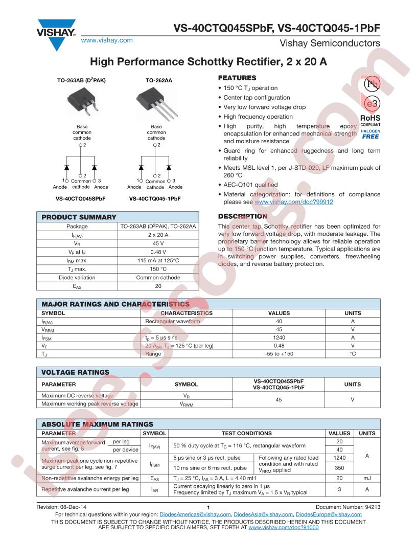 VS-40CTQ045-1PBF