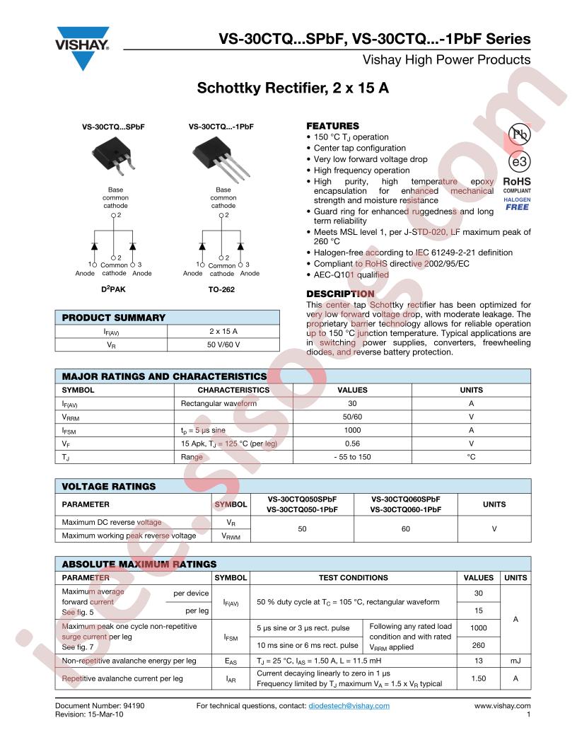 VS-30CTQ060STRRPBF
