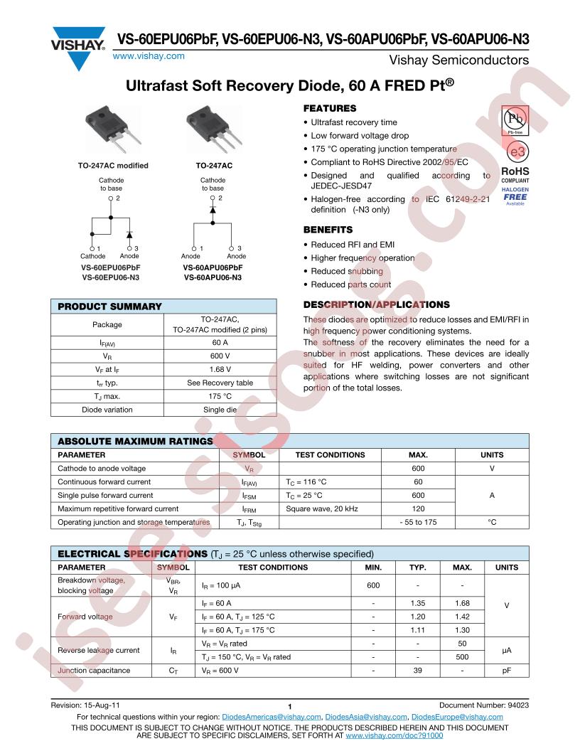 VS-60APU06PbF