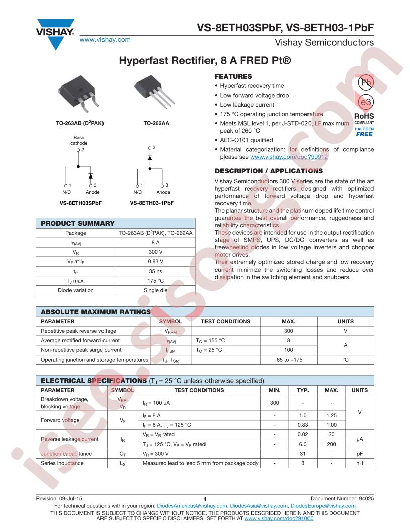 VS-8ETH03-1PBF