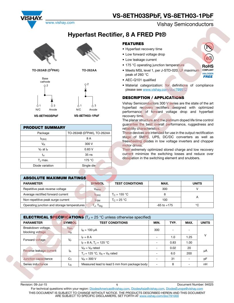 VS-8ETH03-1PbF