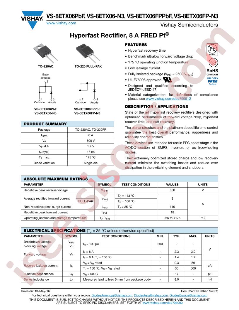 VS-8ETX06PBF