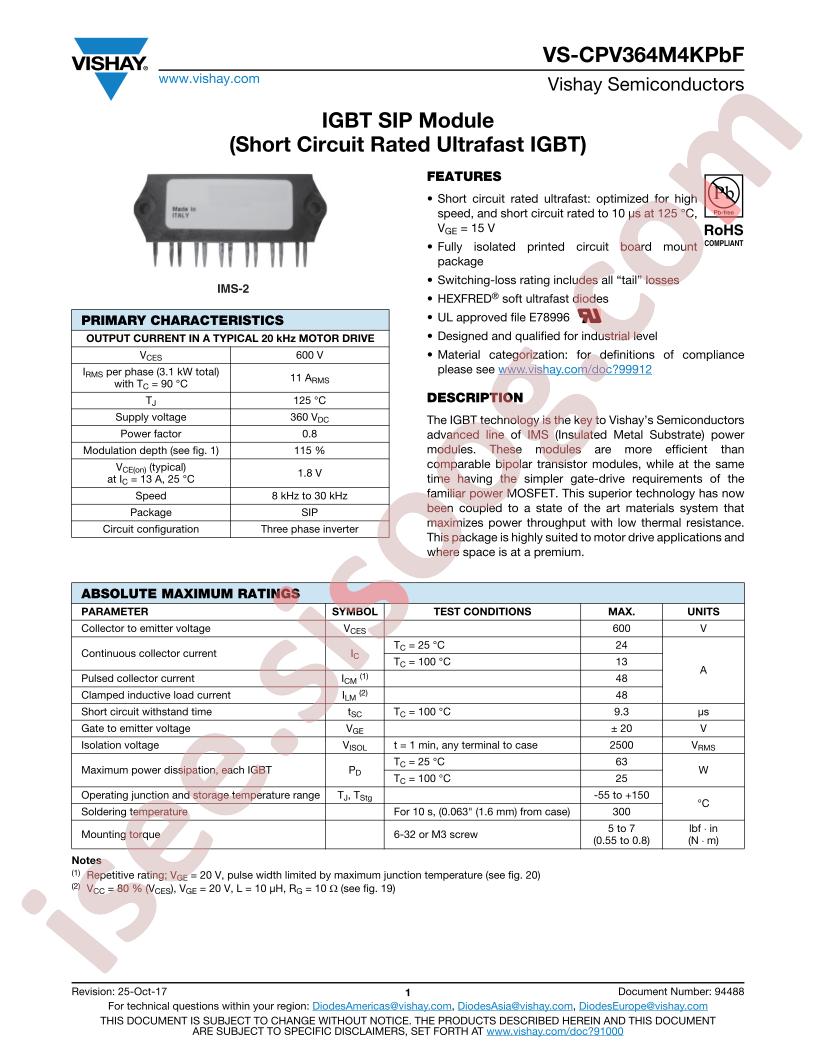 VS-CPV364M4KPBF
