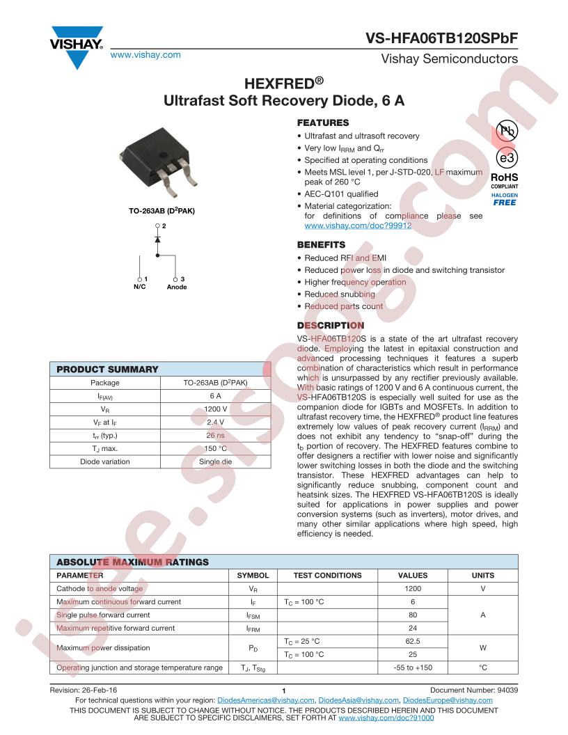 VS-HFA06TB120SPBF