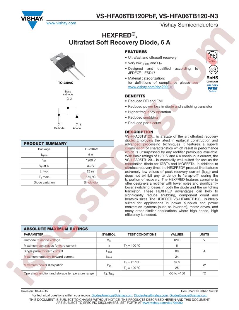 VS-HFA06TB120PBF