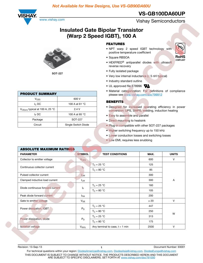 VS-GB100DA60UP