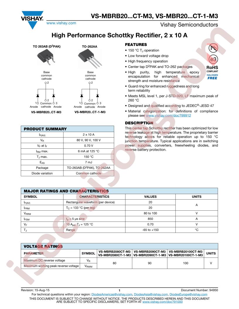 VS-MBR2080CT-1-M3