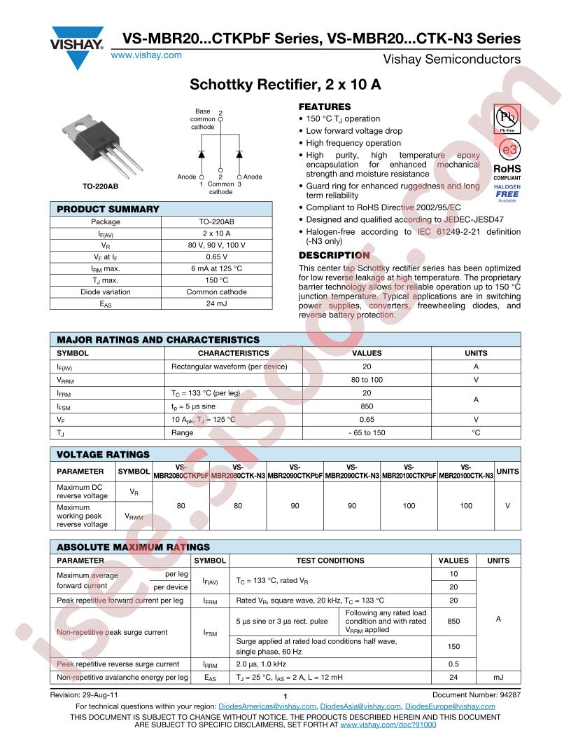 VS-MBR2080CTK-N3