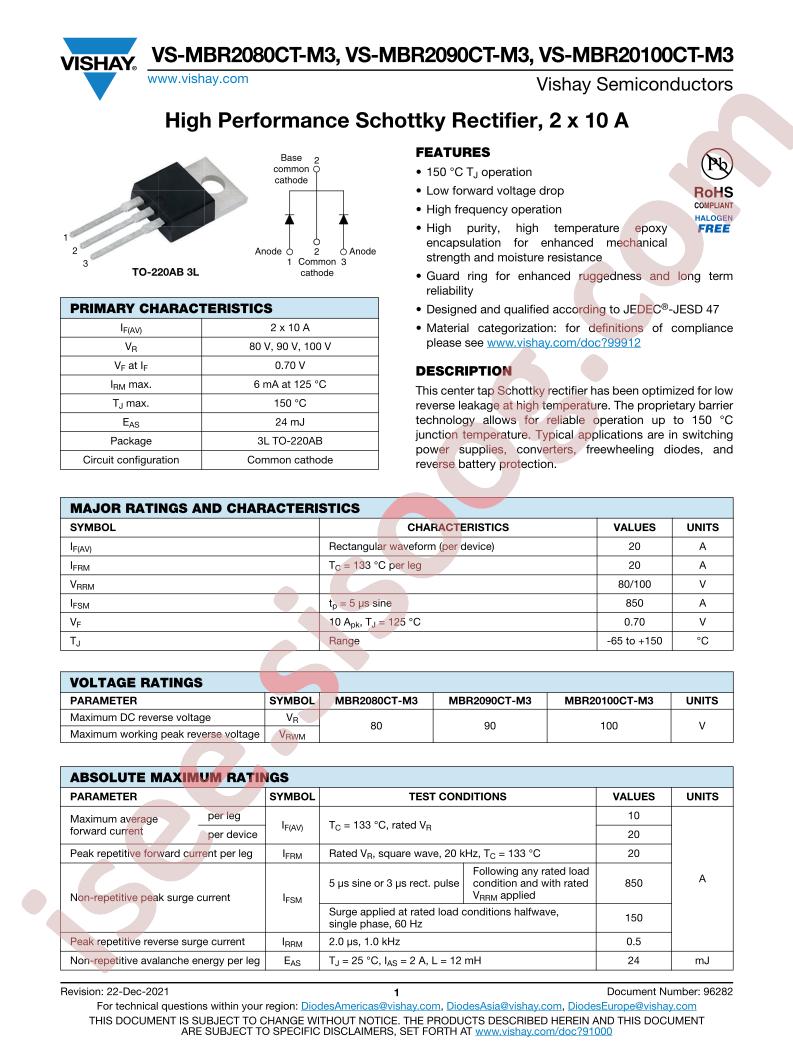 VS-MBR2080CT-M3