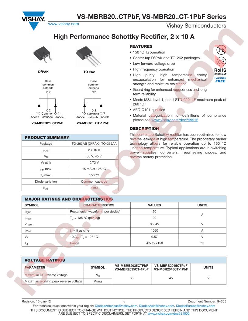 VS-MBR20CT-1PBF