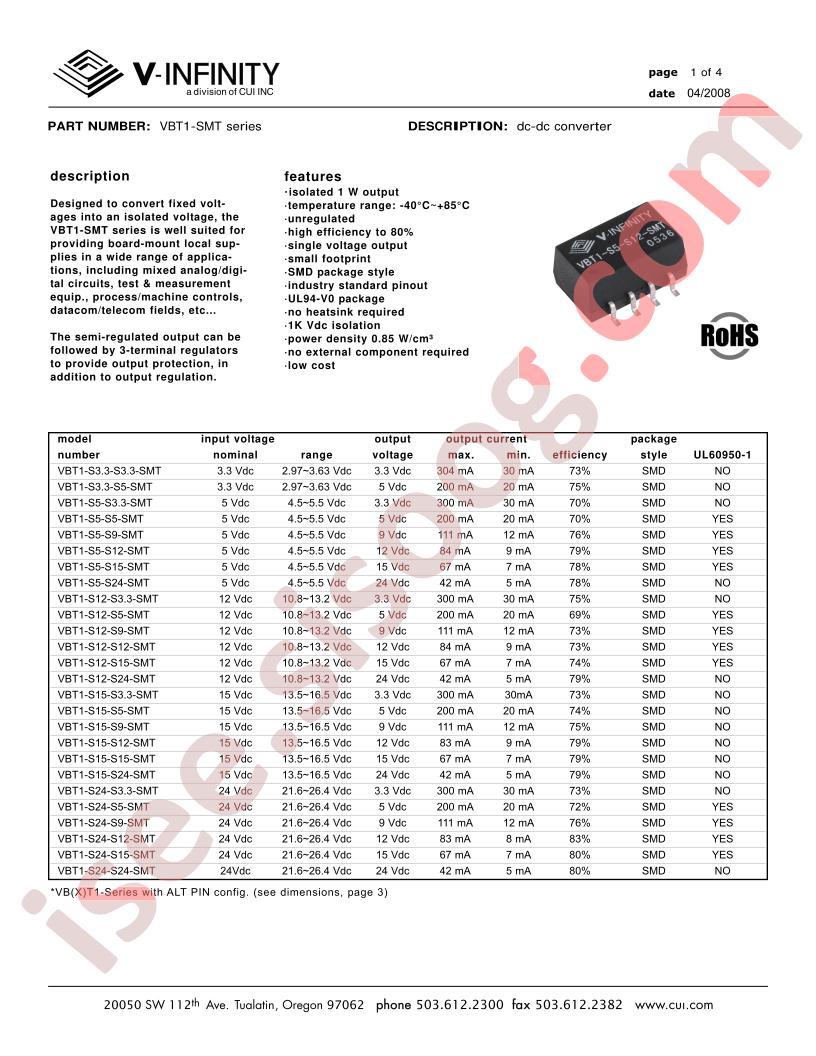 VBT1-S15-S3.3-SMT