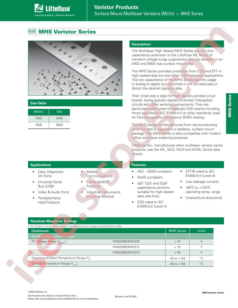 V0603MHS03H