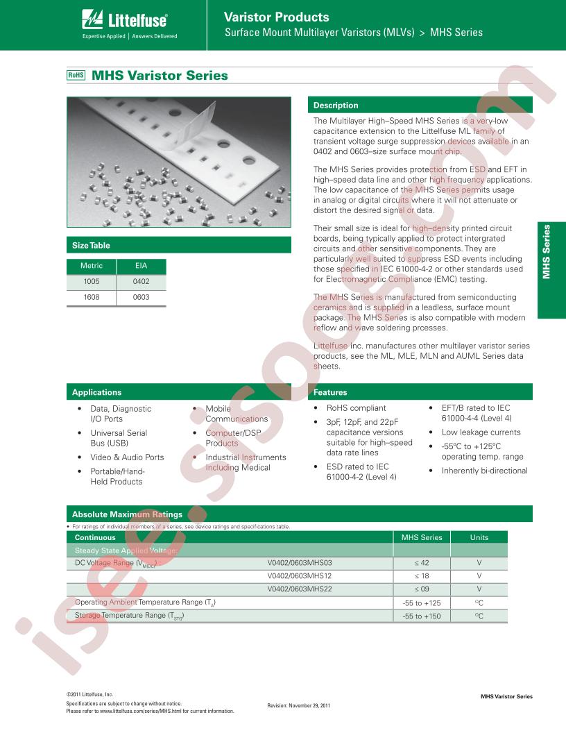 V0603MHS03N