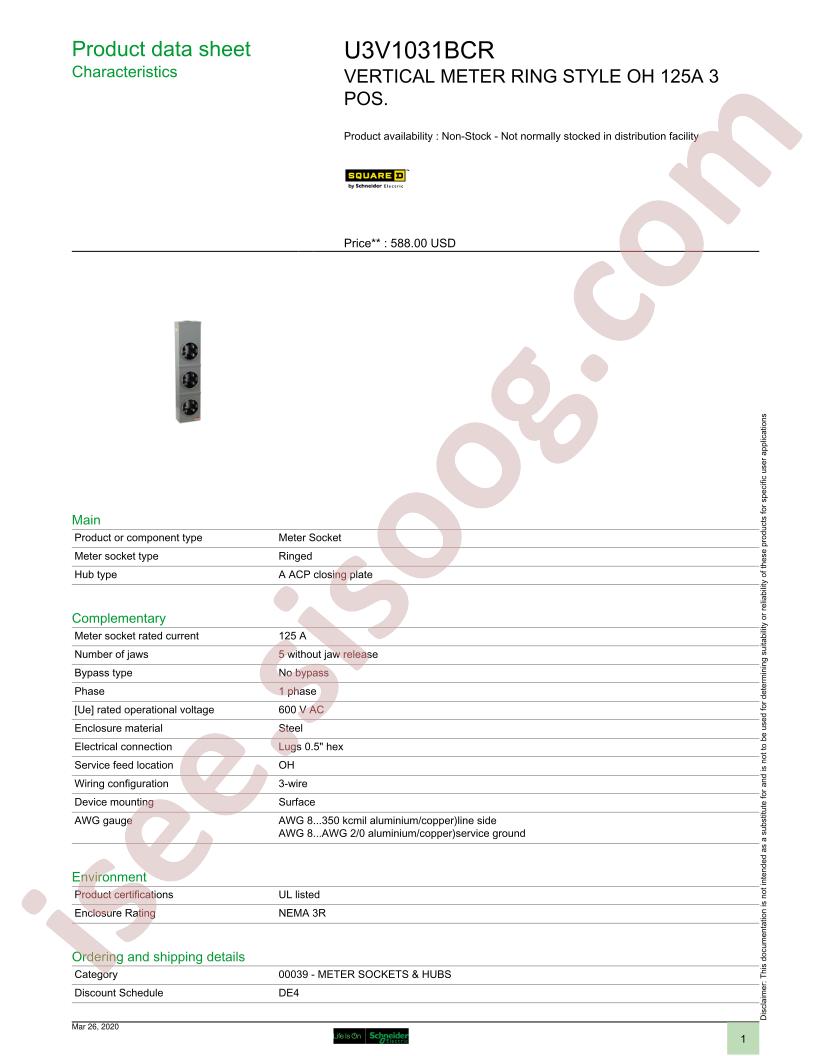 U3V1031BCR