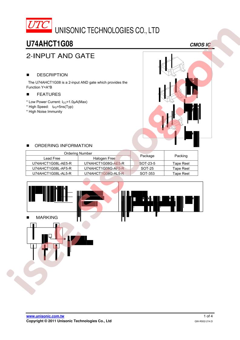 U74AHCT1G08G-AF5-R