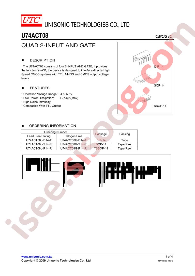 U74ACT08L-S14-R