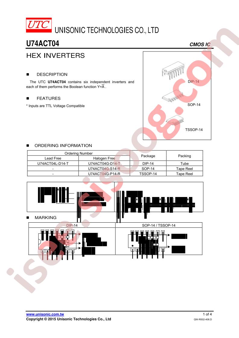 U74ACT04G-P14-R