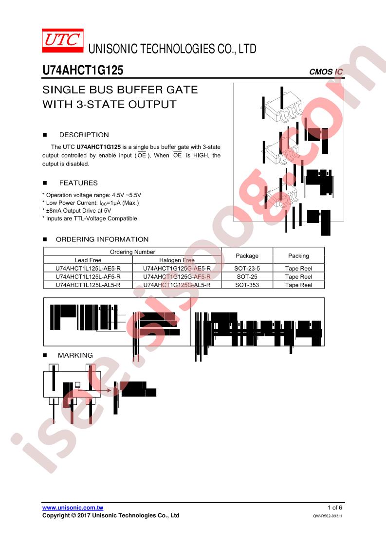 U74AHCT1G125G-AE5-R